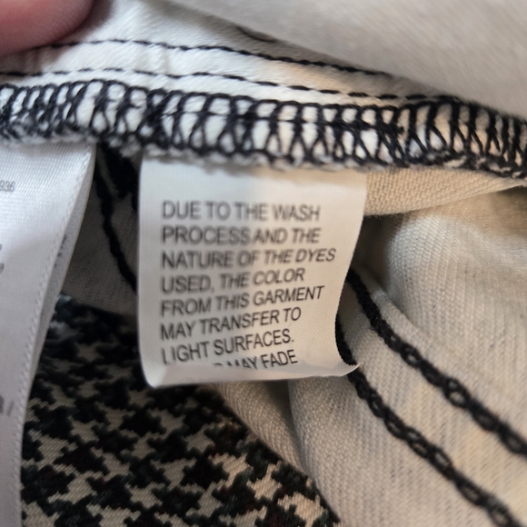 Madewell Houndstooth Kickout Ankle Crop Pants Size 30 Stretch - Picture 8 of 16